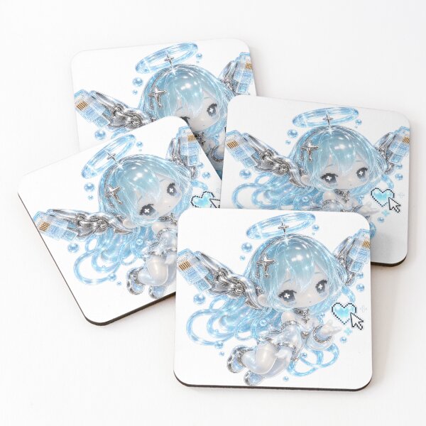 Item preview, Cyber Angel .exe | Y2K Aqua Webcore Mascot designed and sold by internet funeral.