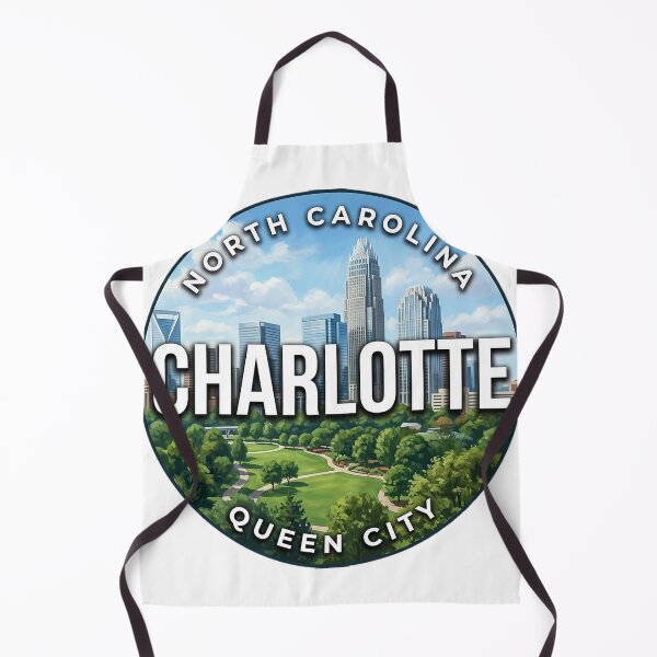 Item preview, Charlotte NC Skyline North Carolina Uptown Day Round Badge Sticker designed and sold by DetourDgn.