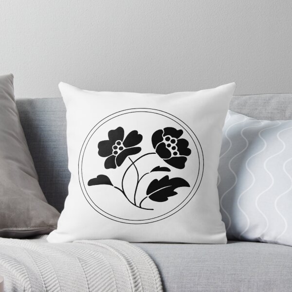 Item preview, Vintage Black Botanical Floral Motif in Round Frame - 10 designed and sold by ivyysophia.