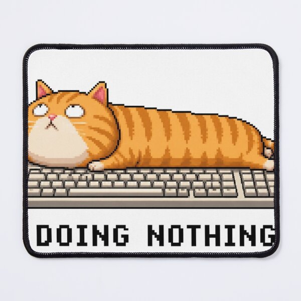 Item preview,  Doing Nothing Lazy Keyboard Cat Pixel Art designed and sold by blairvina9028.