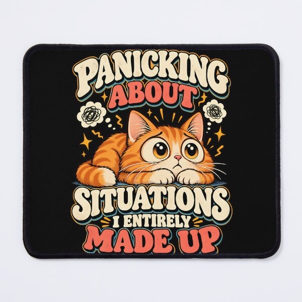 Item preview, Panicking About Situations I Made Up Funny Cat T-Shirt designed and sold by Win Hardy.