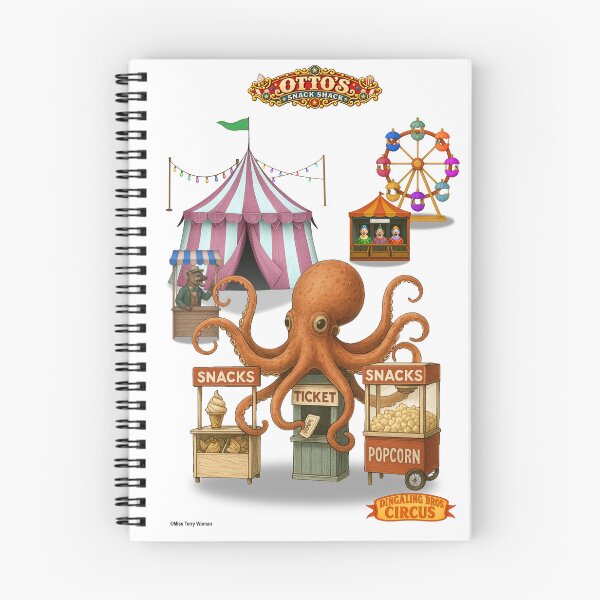 Item preview, Otto's Snack Shack: Vintage Circus Animal Parody designed and sold by MissTerryWoman.