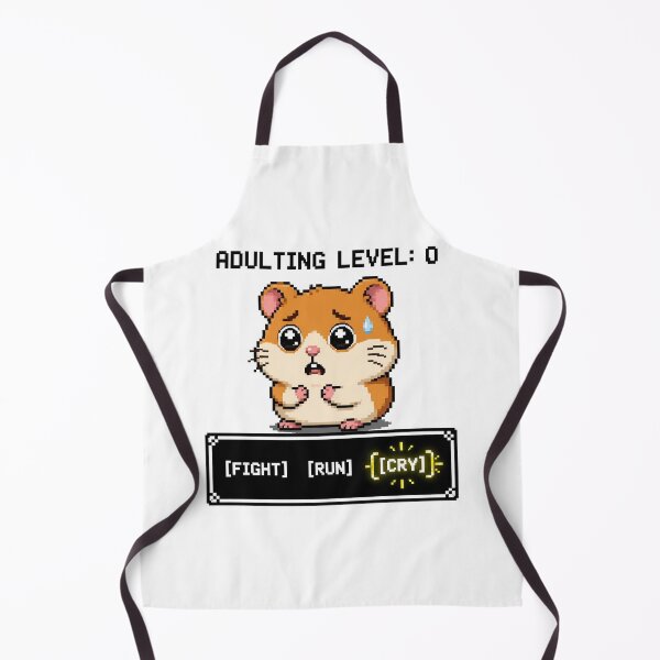 Item preview, Adulting Level 0 Fight Run Cry Sad Hamster Pixel Art designed and sold by blairvina9028.