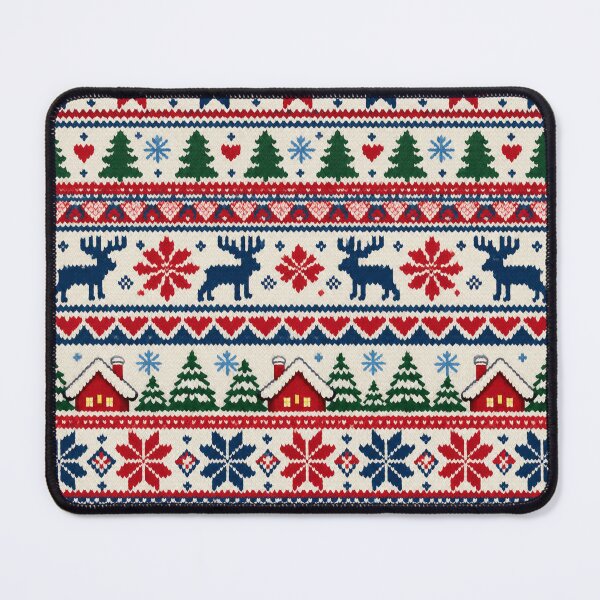 Item preview, Cozy Fair Isle Winter Scotland Village Pattern designed and sold by Myra365Art.