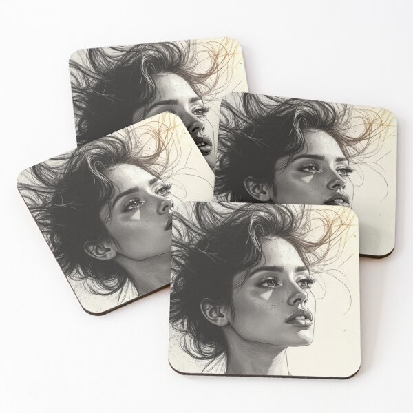 Item preview, Windswept Muse - Contemporary Beauty Portrait Art designed and sold by nhk999.
