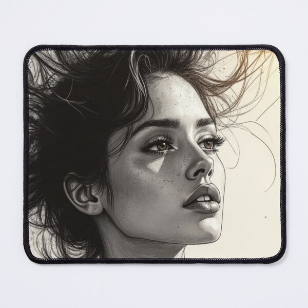 Item preview, Windswept Muse - Contemporary Beauty Portrait Art designed and sold by nhk999.