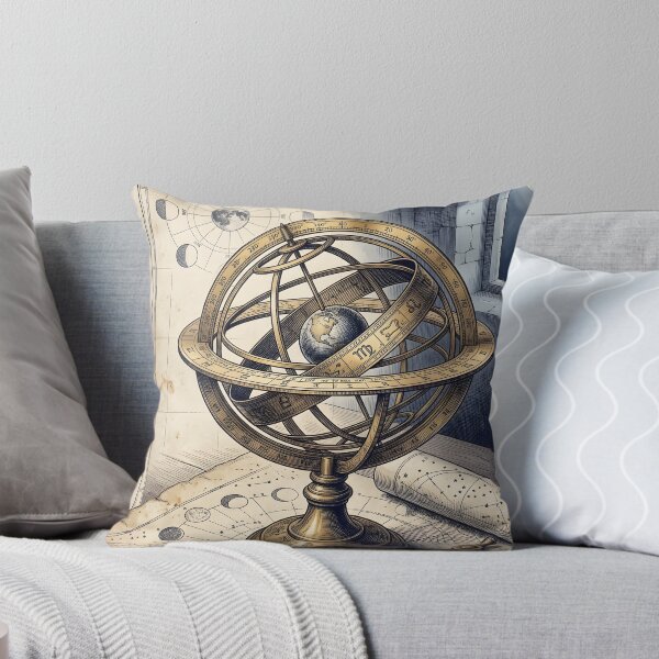 Item preview, Antique Armillary Sphere Moon Phase Chart - Vintage Astronomy Notebook designed and sold by MissoStudio.