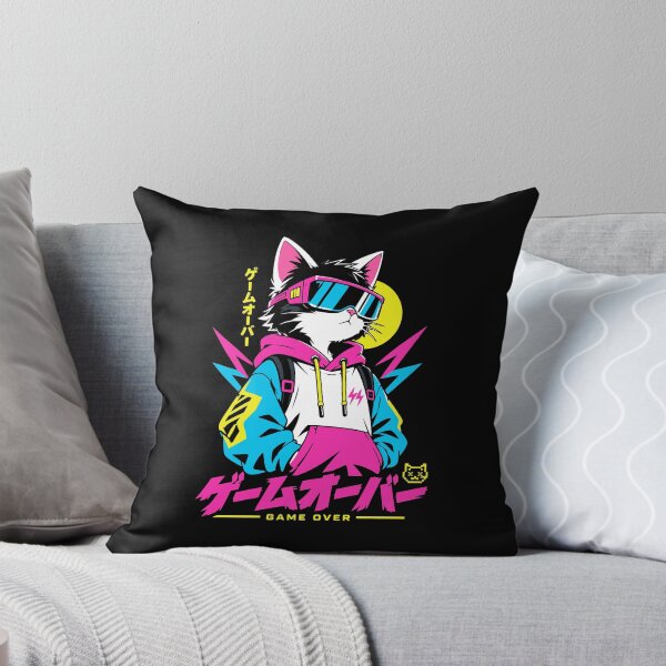 Item preview, Neon Cyber Cat Harajuku Anime Gamer designed and sold by RAS-77.