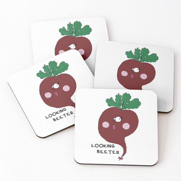 Item preview, Looking Beeter | Funny Beet Vegetable Pun Sticker designed and sold by MyxaART.