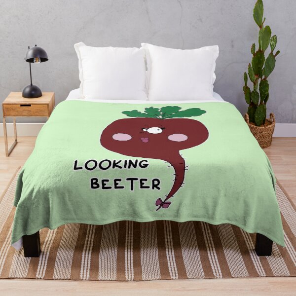 Item preview, Looking Beeter | Funny Beet Vegetable Pun Sticker designed and sold by MyxaART.
