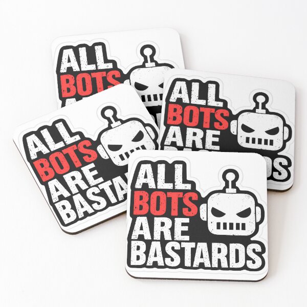 Item preview, All Bots Are Bastards Sticker designed and sold by NCNGDESIGN.