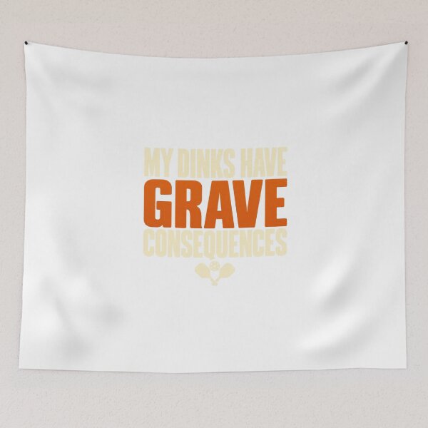 Item preview, Pickleball Halloween Pun — My Dinks Have Grave Consequences designed and sold by UrbanCanvvas.