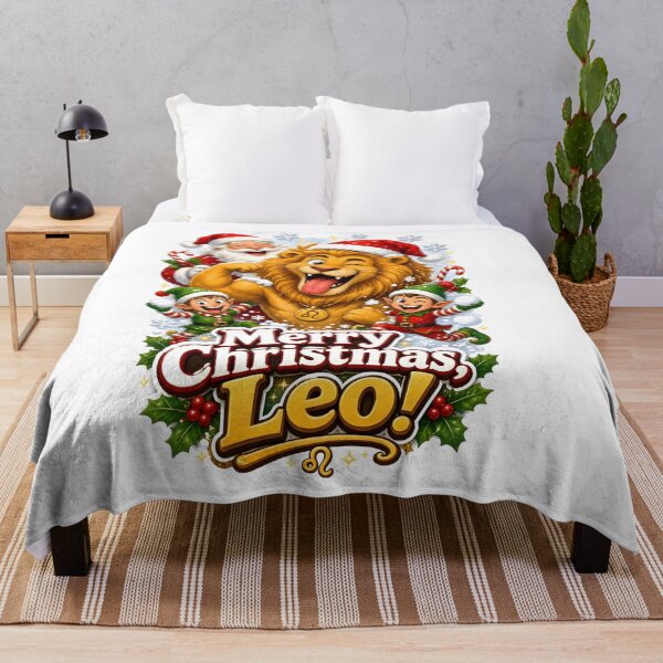Item preview, Funny Leo Lion Santa Elves Merry Christmas designed and sold by Zodiac Celestial Art.