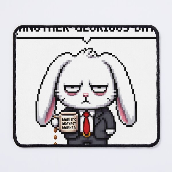 Item preview, Another Glorious Day Worlds Okayest Worker Pixel Bunny designed and sold by blairvina9028.