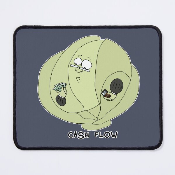 Item preview, Cash Flow | Funny Accountant Cabbage Visual Pun Sticker designed and sold by MyxaART.
