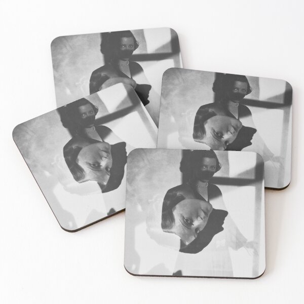 Item preview, Fine art photo Montage (Femme) female surrealism vintage combination printing black and white photograph wall art decor designed and sold by Astrid Arkhangelsky.