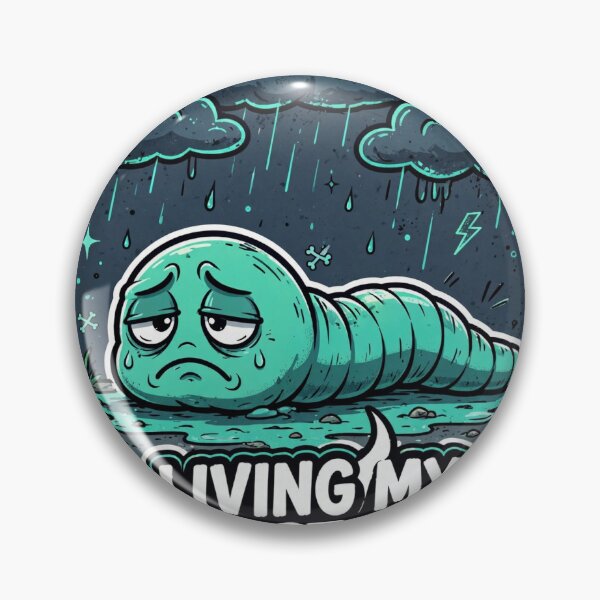 Item preview, Living My Worst Life Worm Sticker designed and sold by MojoHill.