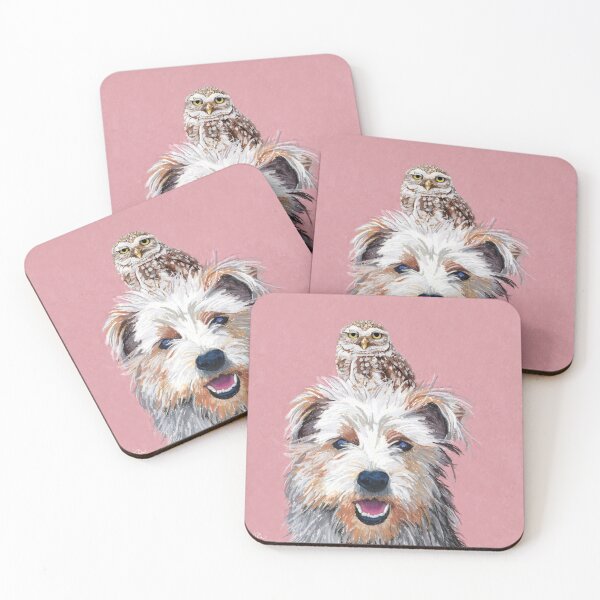 Item preview, Owl Sitting on Terrier's head designed and sold by ria hills.