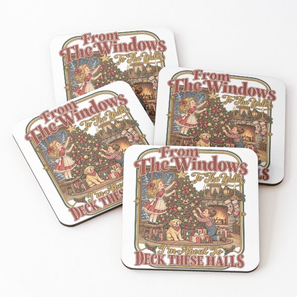 Item preview, From The Windows To The Walls I'm About To Deck These Halls Vintage Christmas Funny designed and sold by CozyCubs-Art.