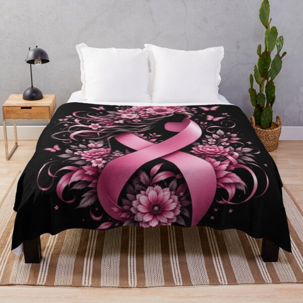 Item preview, Pink Ribbon Floral Hope and Strength designed and sold by CanvasRebel.