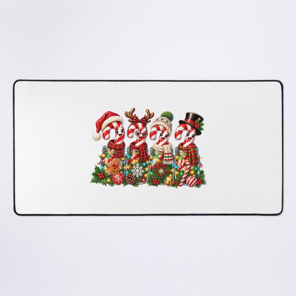 Item preview, Cute Christmas Candy Canes In Mason Jars Graphic designed and sold by CozyCubs-Art.