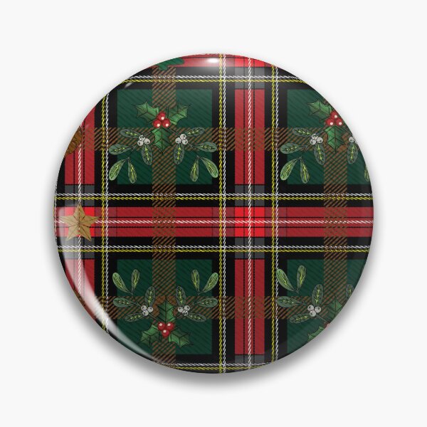 Item preview, Christmas Tartan Plaid Pattern With Holly Berries designed and sold by Jeffrey-Jeffrey.