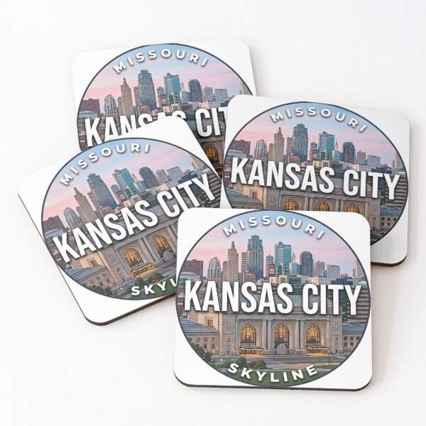Item preview, Kansas City Skyline Missouri Union Station Round Badge Sticker designed and sold by DetourDgn.