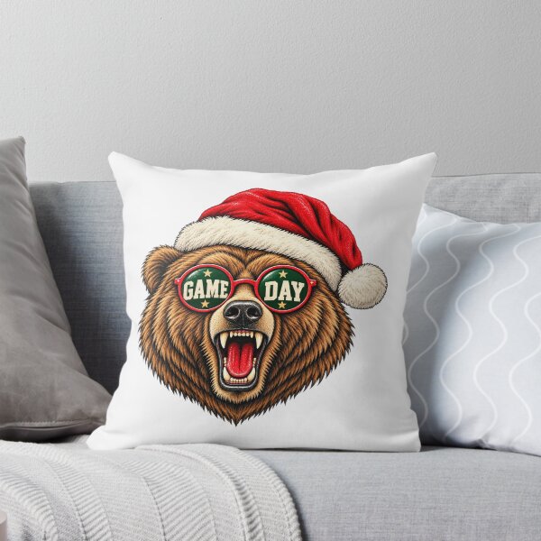 Item preview, Christmas Game Day Bear Santa Hat Sunglasses Graphic designed and sold by CozyCubs-Art.