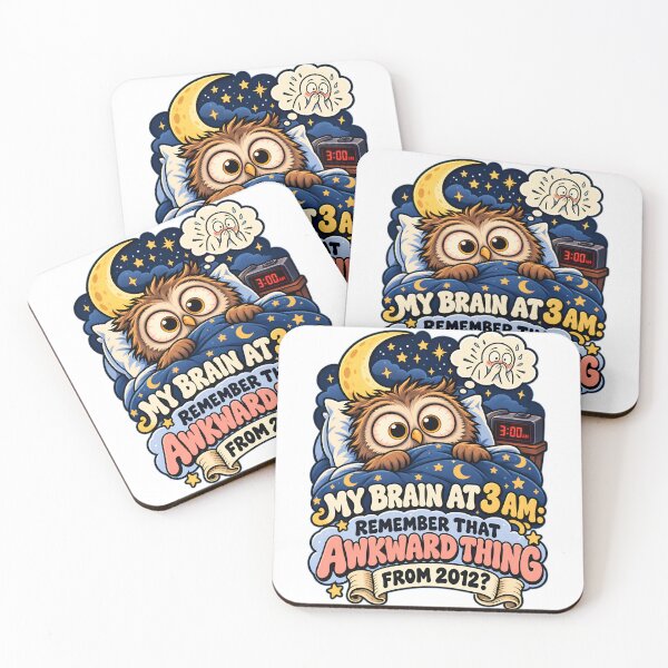 Item preview, My Brain At 3 AM Awkward Memory Funny Owl  designed and sold by Win Hardy.
