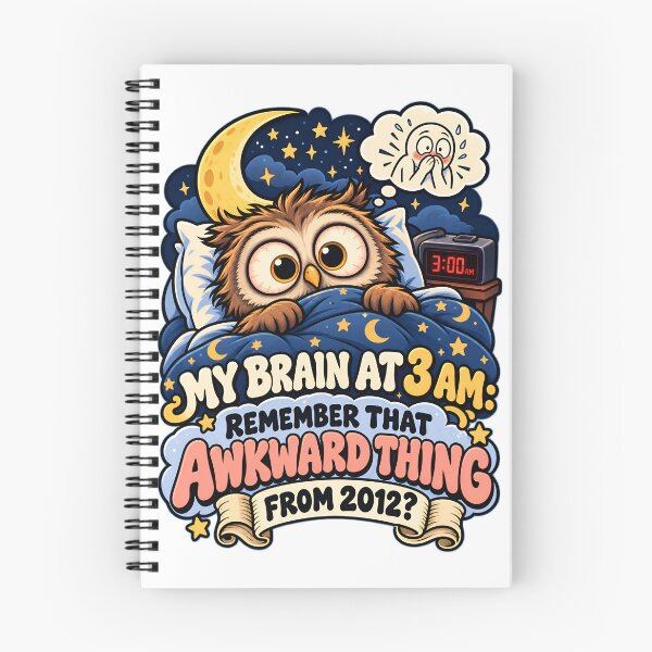 Item preview, My Brain At 3 AM Awkward Memory Funny Owl  designed and sold by Win Hardy.