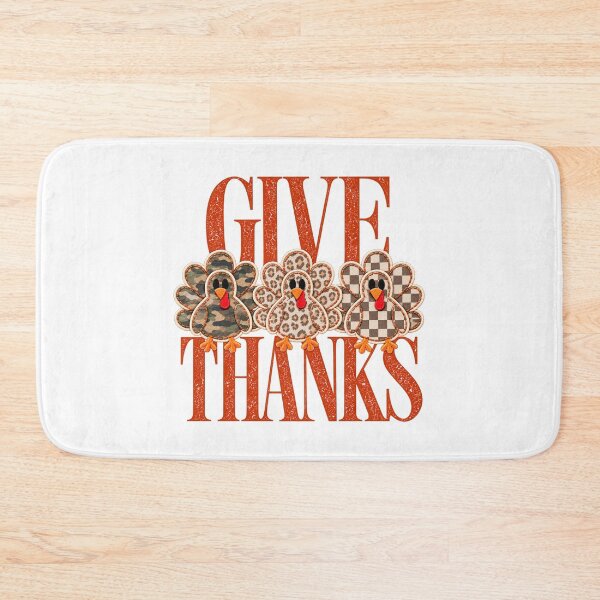 Item preview, Give Thanks Three Patchwork Turkeys Leopard Camo Checkered designed and sold by CozyCubs-Art.