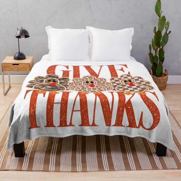 Item preview, Give Thanks Three Patchwork Turkeys Leopard Camo Checkered designed and sold by CozyCubs-Art.