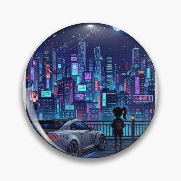 Item preview, Retro Pixel GTR R35 Neo Tokyo Neon Night designed and sold by blairvina9028.