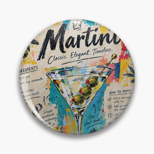 Item preview, How to make a Martini Cocktail Painting designed and sold by GalleryKauffeld.
