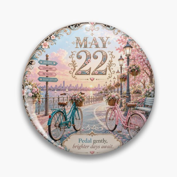 Item preview, May 22 Birthday Bicycle Garden Design | Floral Spring Gift designed and sold by LunaMoments.