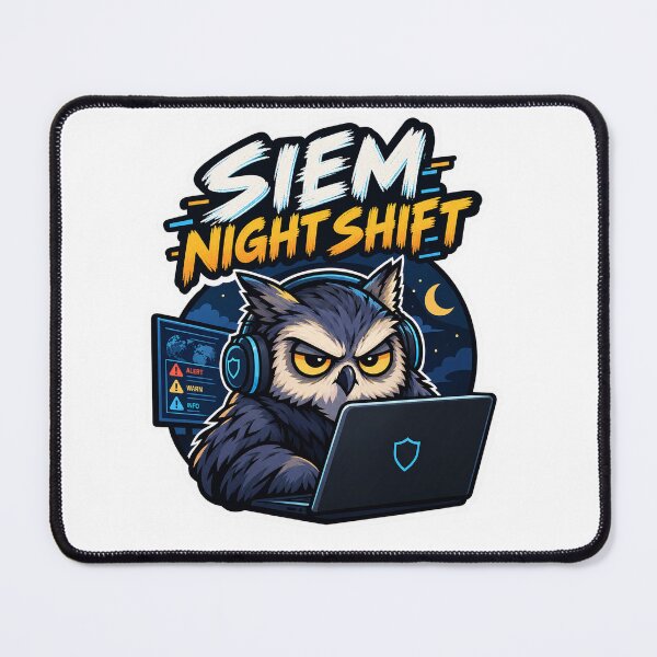 Item preview, SIEM Night Shift Owl – Funny SOC Analyst Cybersecurity Art designed and sold by The Silly Grumpy Society.