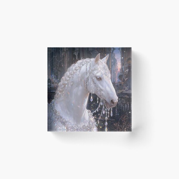 Item preview, White Horse Crystal Jewelry Rococo Ruin designed and sold by KAMOCHI Art.