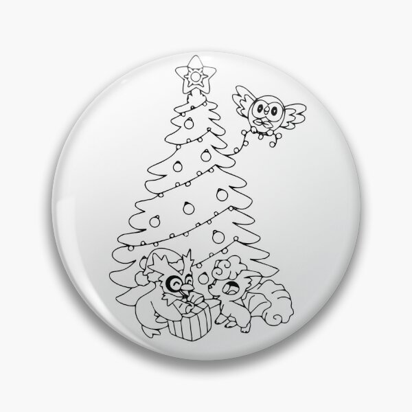 Item preview, Delibird Christmas Tree Black and White designed and sold by kyravreeland.