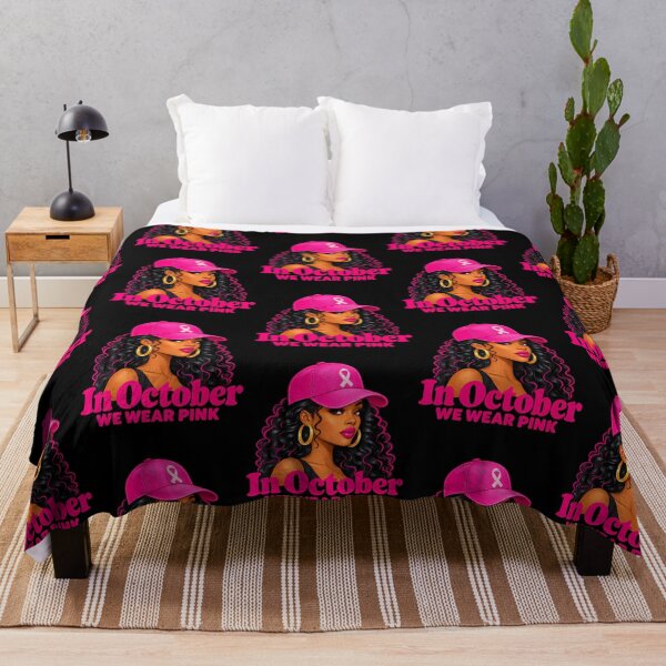Item preview, In October We Wear Pink Black Women Breast Cancer Awareness designed and sold by RealestInternet.