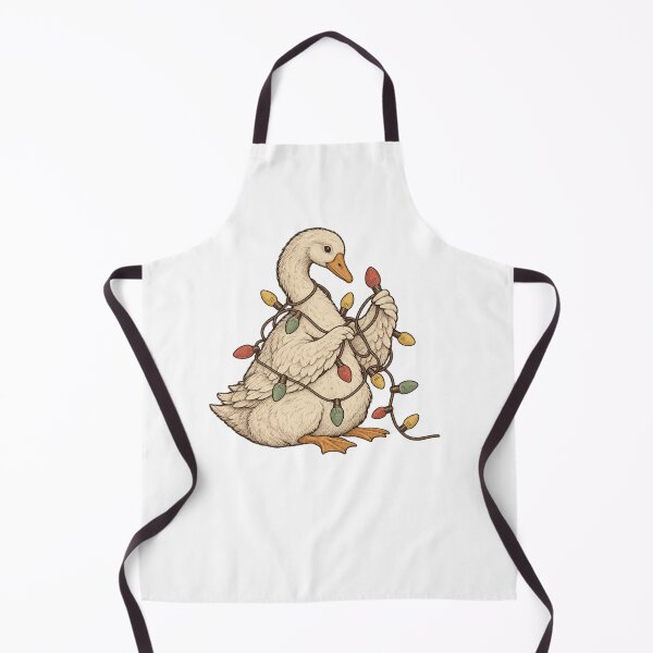 Item preview, Funny Goose Tangled In Colorful Christmas Lights Vintage designed and sold by CozyCubs-Art.