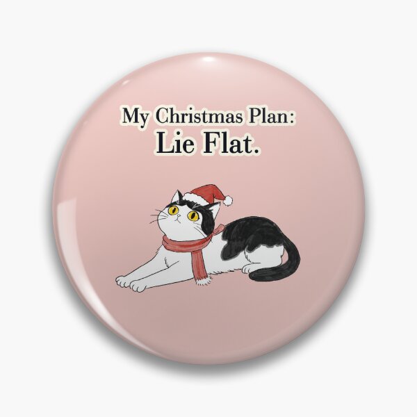 Item preview, My Christmas Plan: Lie Flat – Lazy Christmas Cat designed and sold by SugarCore.