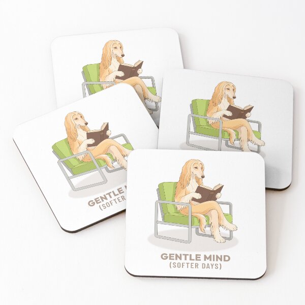 Item preview, Afghan Hound Reading Book Vintage Aesthetic designed and sold by COZY VINTAGE animal.