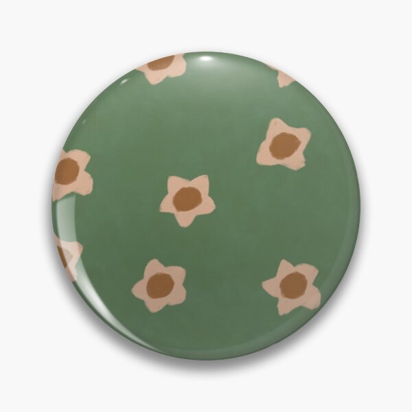 Item preview, Green Star Flower Pattern Cottagecore Boho Floral designed and sold by LeelaLab.