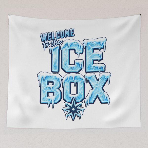 Item preview, Welcome To The Ice Box Frozen Icy Hockey Arena Graphic designed and sold by CozyCubs-Art.