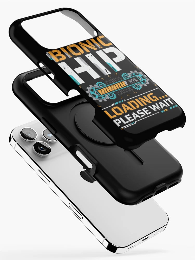Thumbnail 2 of 4, iPhone Case, Bionic Hip Loading Please Wait Surgery Recovery designed and sold by Inkplain.