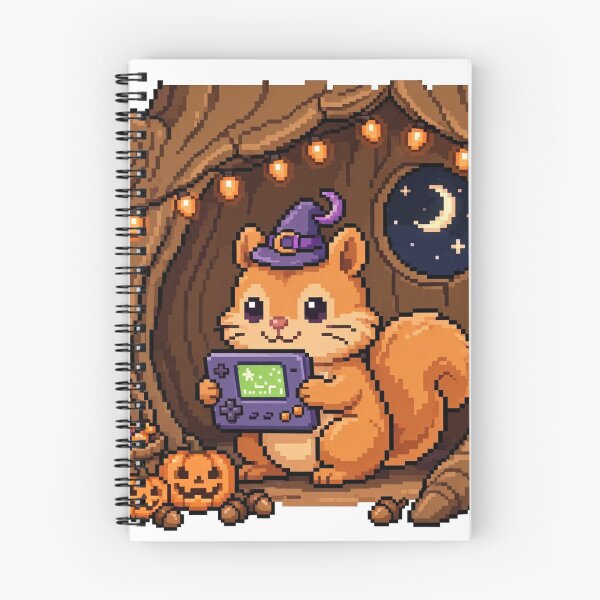Item preview, Squirrel Gamer Halloween Pixel Art Tree Hollow designed and sold by Ebodega.