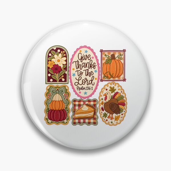 Item preview, Give Thanks To The Lord Psalm 136:1 Autumn Thanksgiving Sticker Sheet designed and sold by CozyCubs-Art.