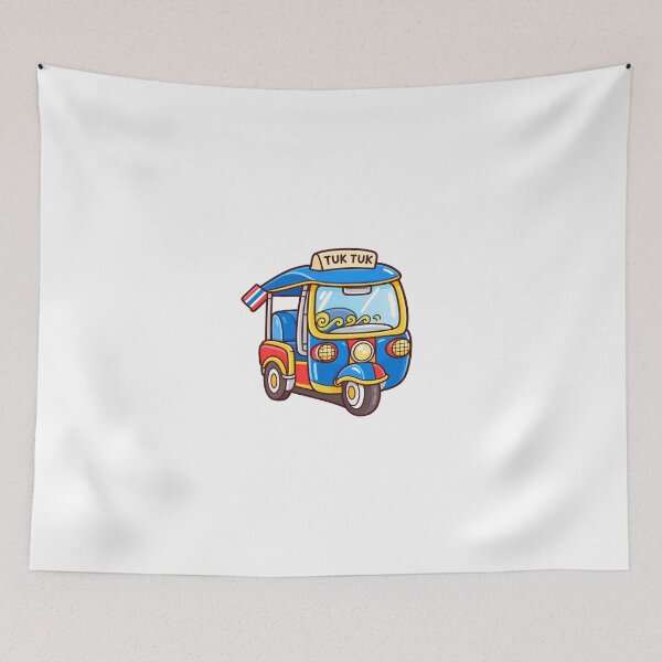 Item preview, Cute Thai Tuk Tuk Cartoon Colorful Thailand Rickshaw designed and sold by mumeaw.