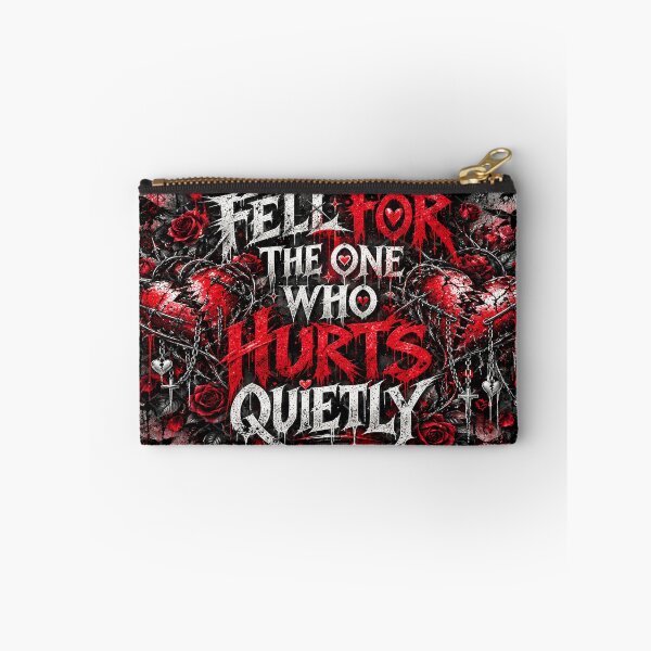 Item preview, Fell for the One Who Hurts Quietly – Emo Love Quote designed and sold by TheInkRaven.