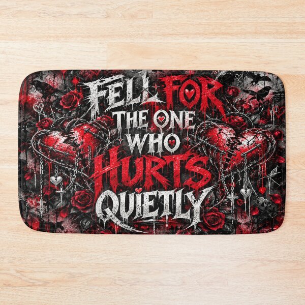 Item preview, Fell for the One Who Hurts Quietly – Emo Love Quote designed and sold by TheInkRaven.